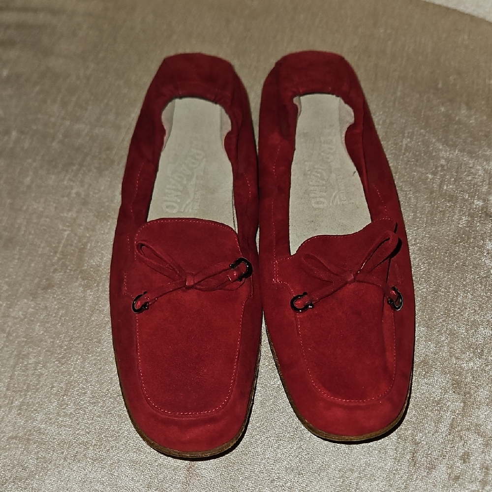 Salvatore Ferragamo Boutique Flats Slip Ons NWOT And Authentic